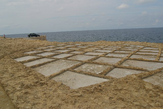 Walking the huge expanse of Local salt pans